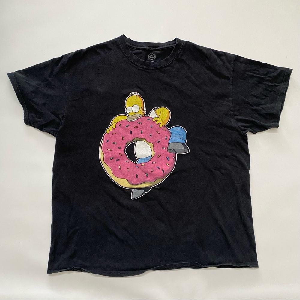 Simpsons Homer Donut Cartoon graphic Tshirt, size XL